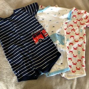 Carter’s boys rompers 18 months- set of 3